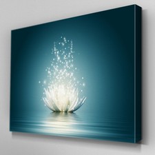 FL317 Dazzling Lotus Flower Canvas Wall Art Framed Picture Print