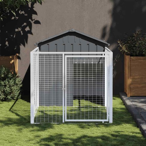 Dog house with run - with,