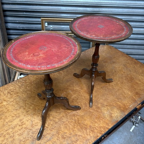 Pair vintage mahogany - of,