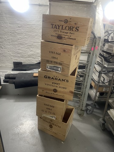 Wooden wine box crate - crate, port