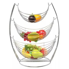 Chrome Swinging Fruit Bowl