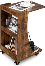 C-Shaped Sofa Side Table with