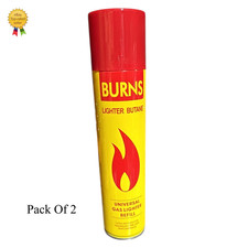 Pack of 2 Burns Universal Butane Lighter Gas Refill 300 ml