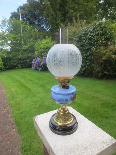 Antique brass glass - glass, oil