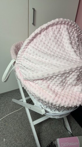 Baby moses basket - moses, pink