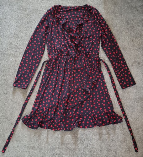 Oasis red heart print navy - oasis,