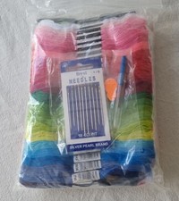 Job lot of embroidery items, 100 embroidery silks/threads & small accessory kit