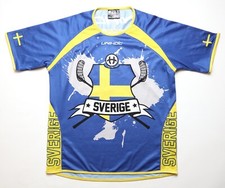 SWEDEN SVERIGE TEAM FLOORBALL SHIRT JERSEY KIT UNIHOC BLUE YELLOW MENS L