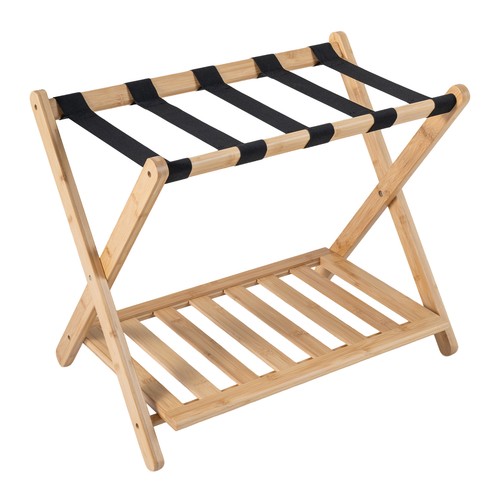 Bamboo luggage rack - luggage,