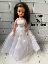 Barbie Sindy Doll White Princess Party Wedding Dress Outfit Clothes Clothing A7