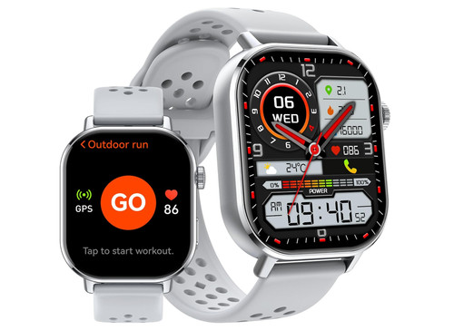 Gps smart watch silver grey - smart,