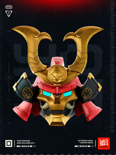 Iron samurai man helmet - iron,