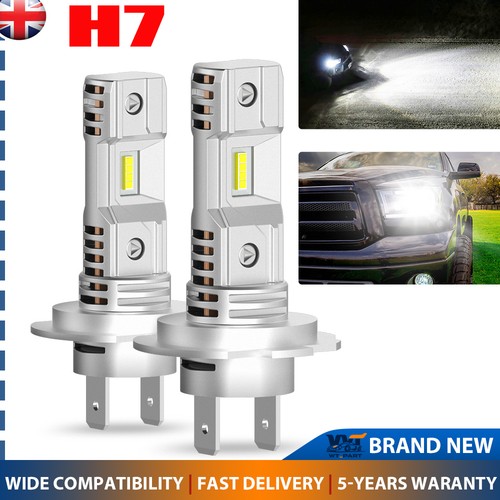 Pair led bulbs headlight - h7,