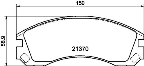 Mintex front brake pad set - front,