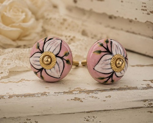 Pink and white ceramic cabinet