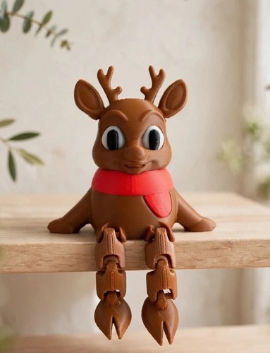 Reindeer shelf sitter - sitter, 3d