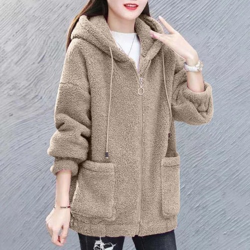 Women warm hooded fleece - women's,