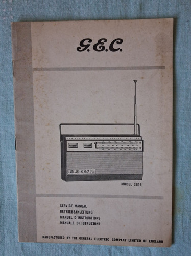 Gec model g816 transistor - gec,