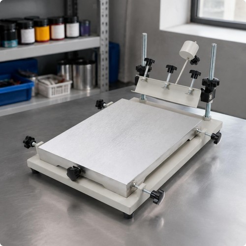 Silk screen printing - screen, press
