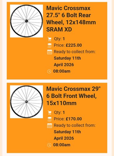 Mavic crossmax mullet wheelset - mavic,