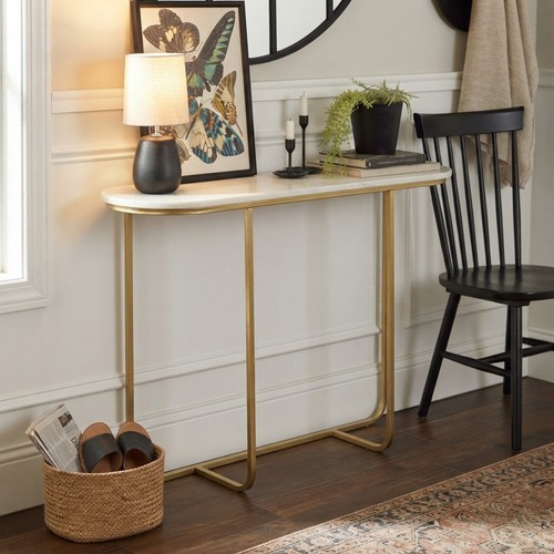 Modern console table with faux - console,