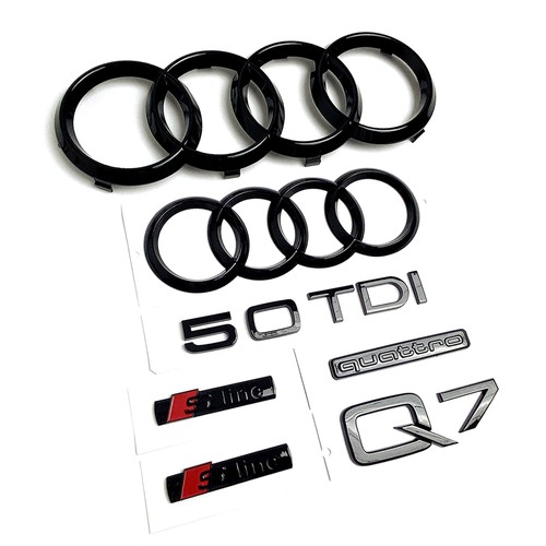 7pc audi badge black - q7,