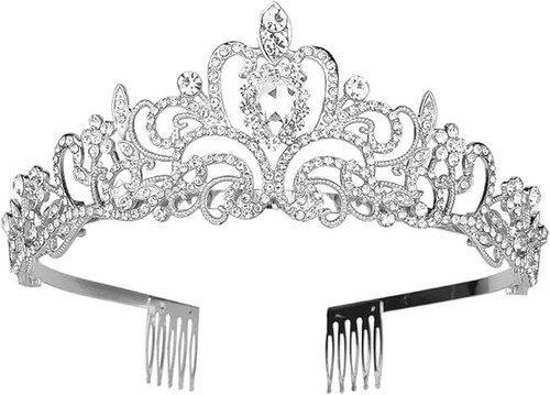 Tiara crown crystal rhinestone - crystal,