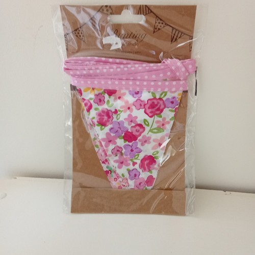Fabric bunting vintage floral - bunting,