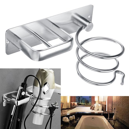 Aluminum wall mount hair dryer - aluminum,