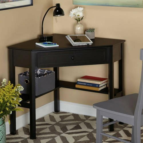 Black wooden corner - black,
