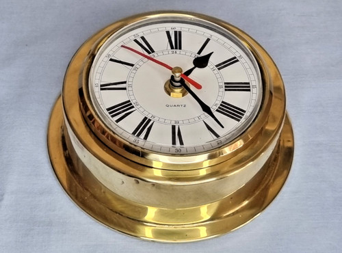 Vintage ships brass wall - , clock
