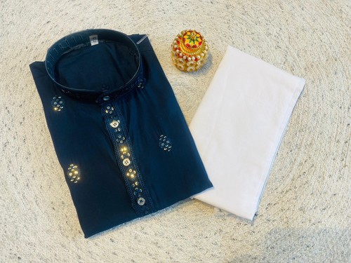 Men cotton kurta pajama - kurta,