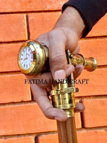 Victorian brass telescope - brass,