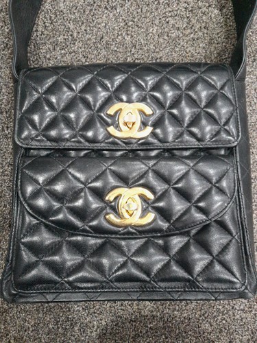 Chanel black leather - black, handbag