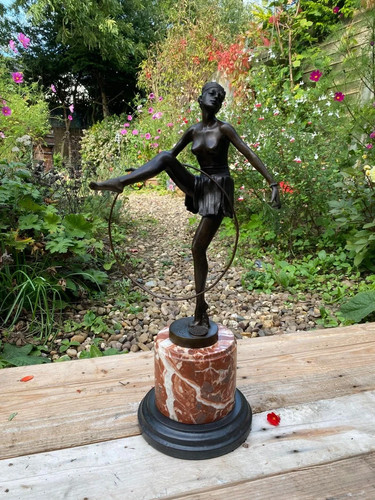 Art deco bronze flapper - flapper, lady