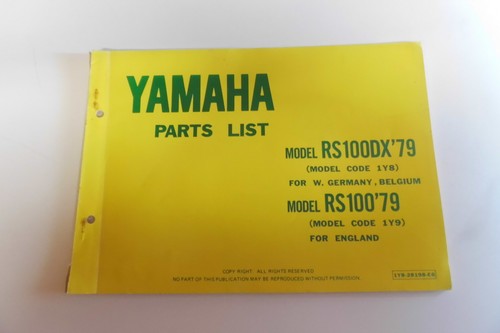 Yamaha rs100 1979 - rs100, dx