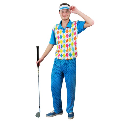 Mens golfer fancy dress - fancy,