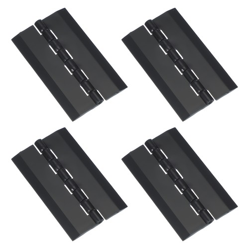 Pcs black plastic - 4, hinges