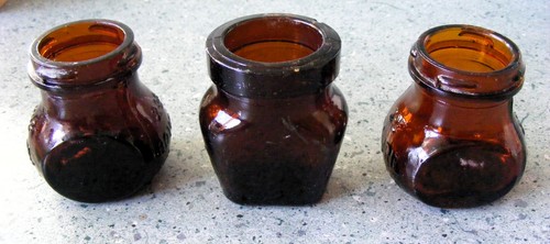 Amber brown vintage glass - 3, amber/brown