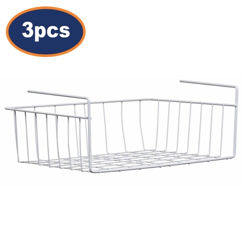 3pcs white hanging wire basket - 3pcs,