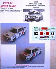 V078 BMW 2002 TURBO RALLYE MONTE CARLO 1975 MICHEL OLLIER DECALS TURN AU 1/43