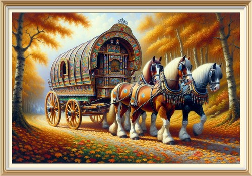 Autumn landscape art print - autumn,