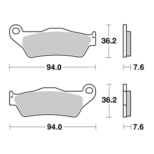Pair brake pads sbs - sbs, hm