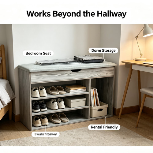 Shoe bench storage rack with - shoe,