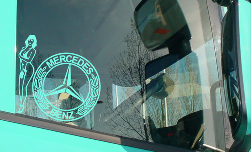 Mercedes benz logo window - benz,