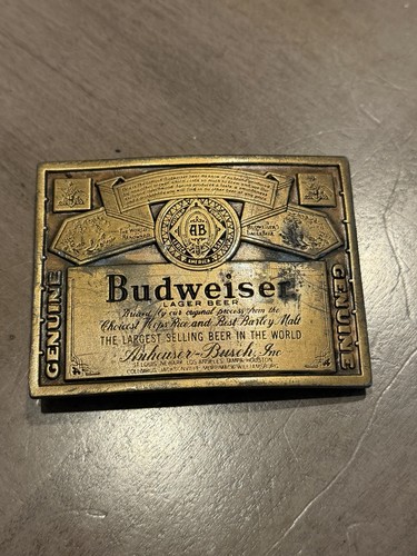 Vintage budweiser belt buckle - budweiser,
