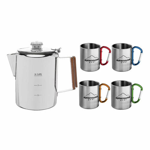 Alpine mountain gear - gear, coffee