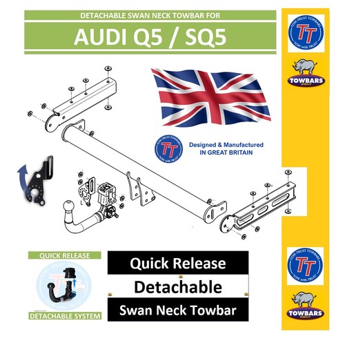 Detachable swan neck towbar - swan,