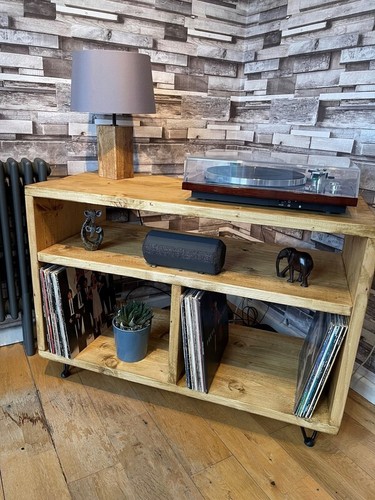 Record player stand handmade - record,