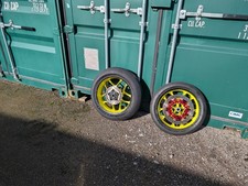 Yamaha 2cr R1 complete set of wheels with discs and captive spacers